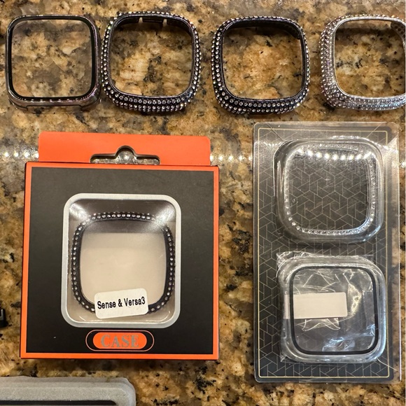 Lot of Fit Bit Versa Bumpers and Bands Glittery, Sparkly and Iridescent ✨ - Picture 4 of 7